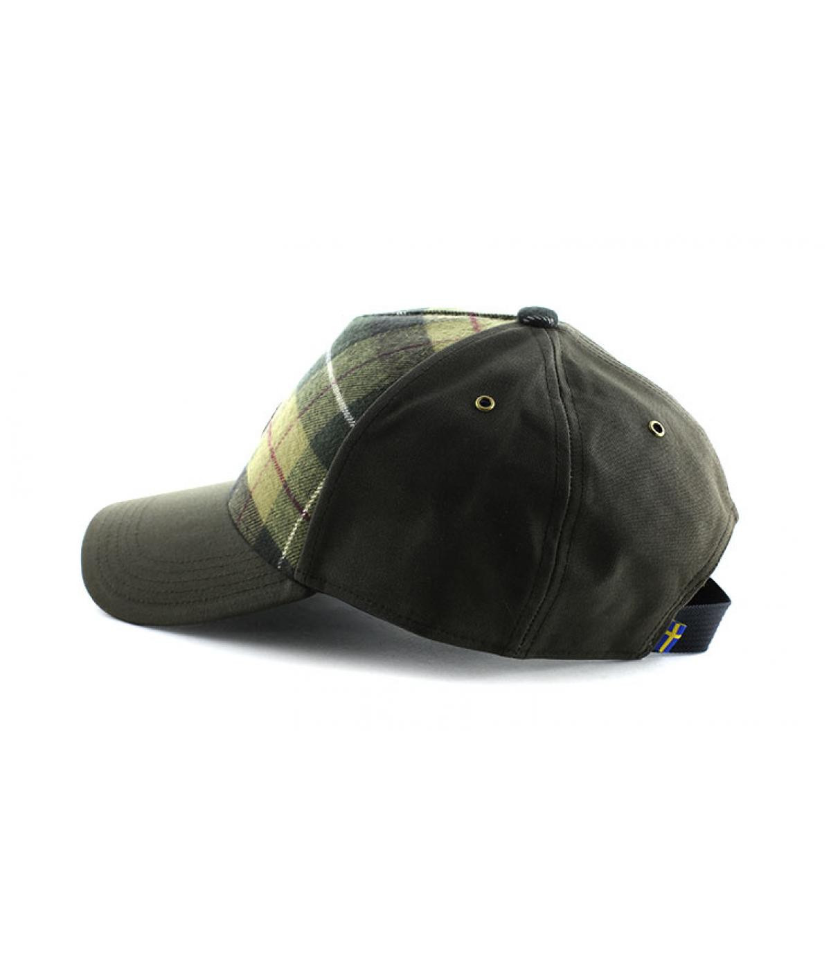 Fjallraven casquette curve plaid vert